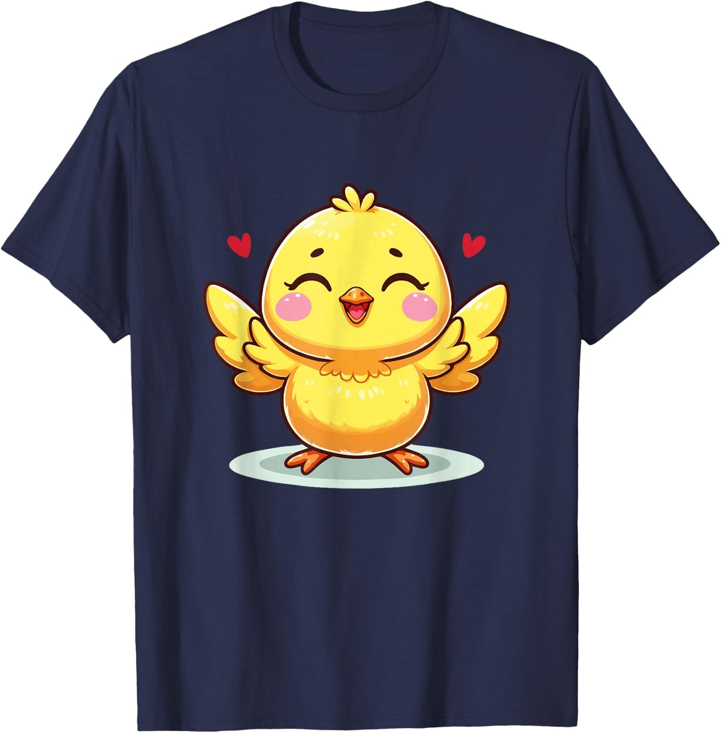 Cute Chick Farm , Black, S T-Shirt - T-Shirt | Navy