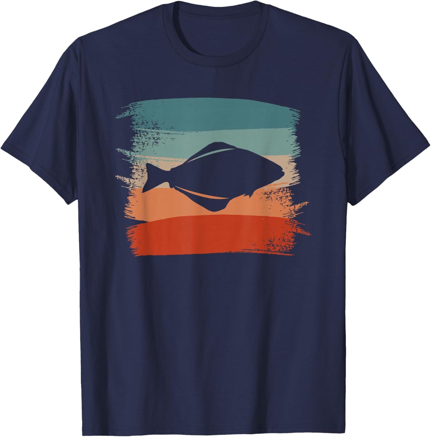 Retro Vintage Heilbutt Heilbutt T-Shirt - T-Shirt | Navy