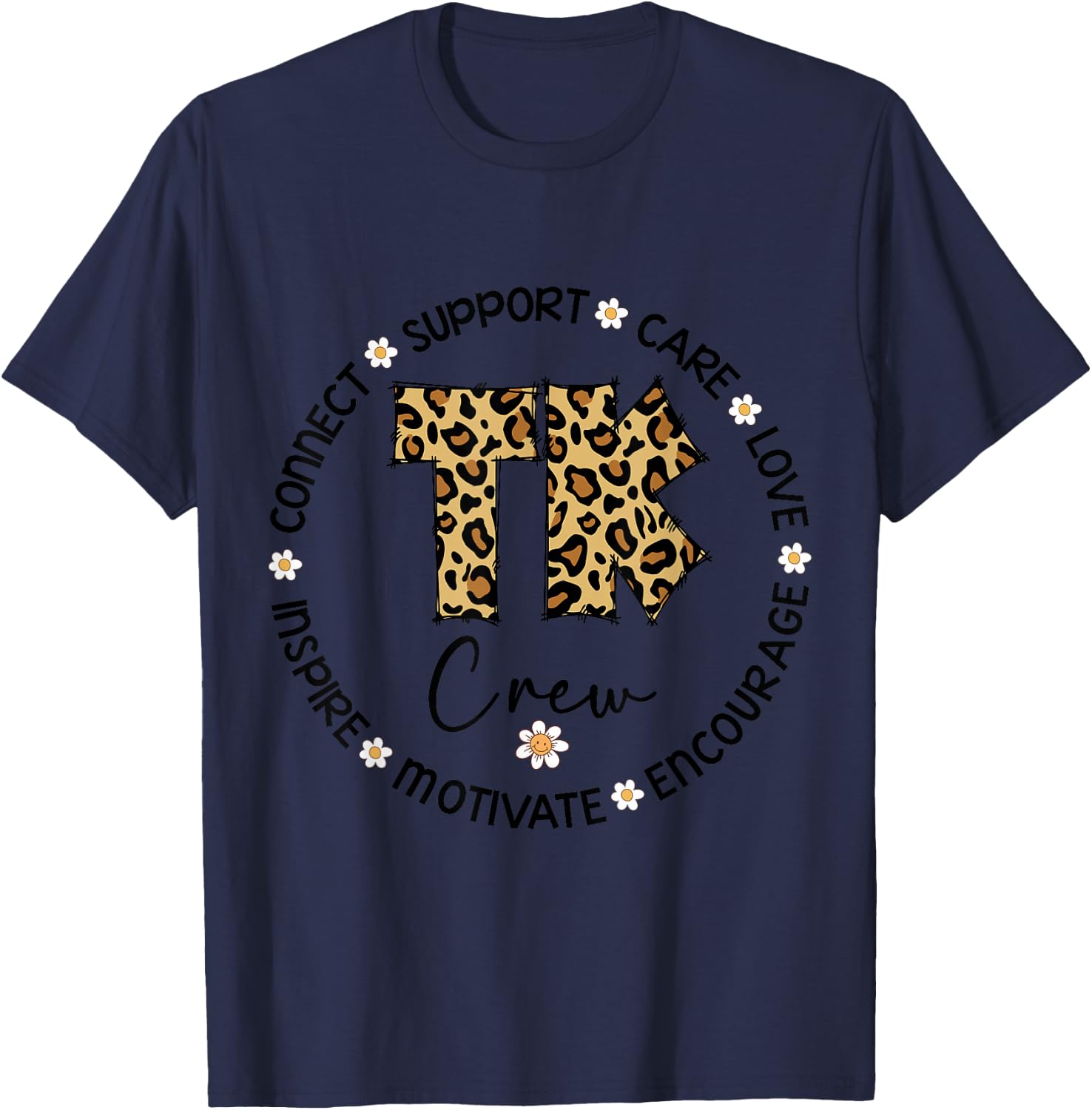 Leopard TK Crew Appreciation Week Goes Back to School T-Shirt - T-Shirt | Navy