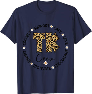 Leopard TK Crew Appreciation Week Goes Back to School T-Shirt - T-Shirt | Navy