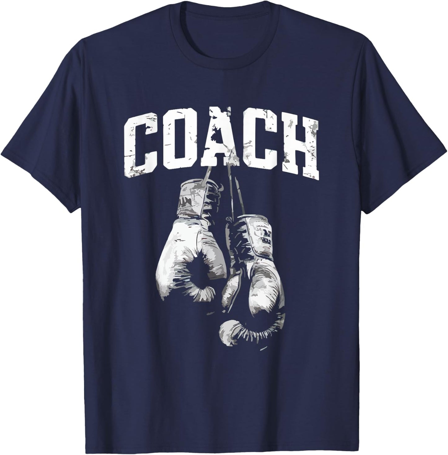 Boxing Coach Vintage Kickboxing Boxing Lover Boxer MMA T-Shirt - T-Shirt | Navy