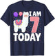 I'm 7 Today 7th Birthday Party Cute Llama Lover Boys Girls T-Shirt - T-Shirt | Navy