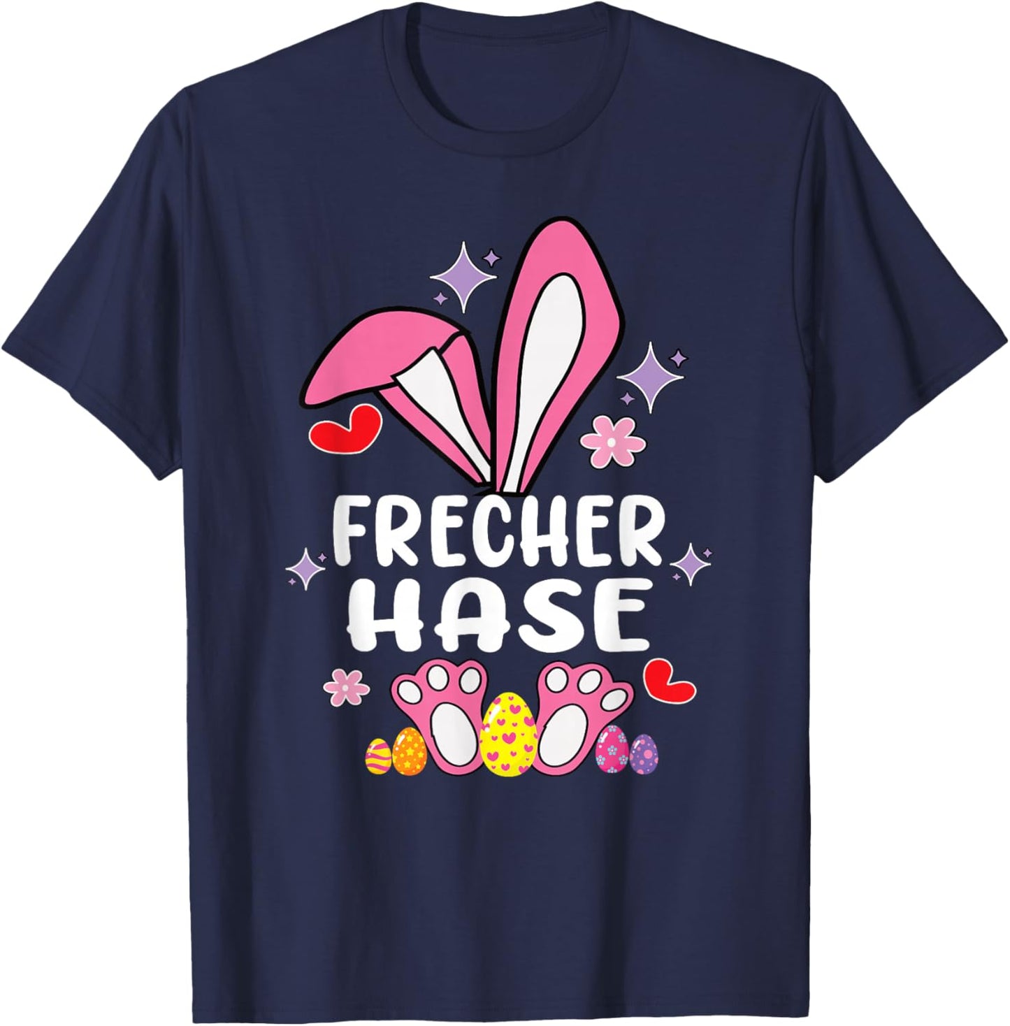 Frecher Hase Osterhase Partnerlook Outfit Geschenk Ostern T-Shirt - T-Shirt | Navy