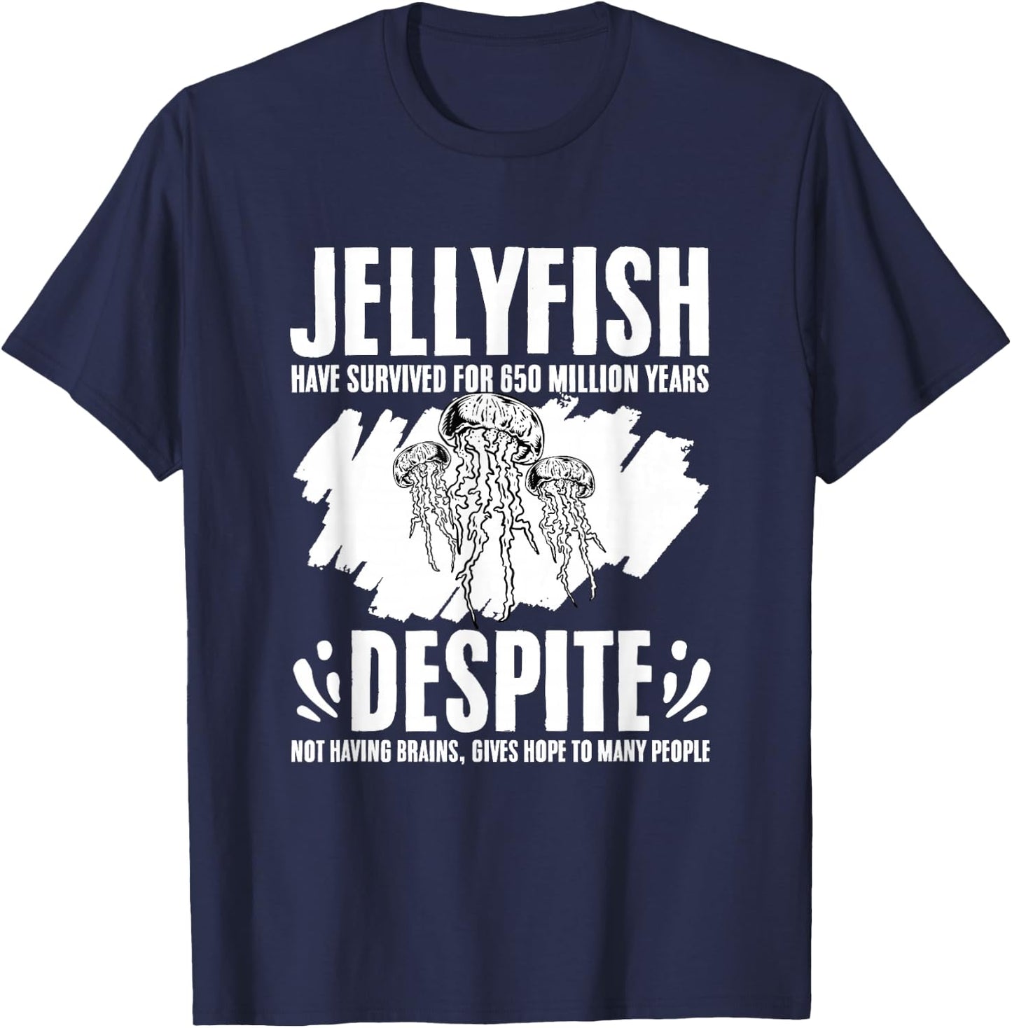 Not Having Brain Scuba Diving Jellyfish Beach Jelly Fish T-Shirt - T-Shirt | Navy