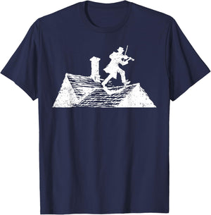 Fiddler On Roof Retro Musical Theater Broadway Theatre T-Shirt - T-Shirt | Navy