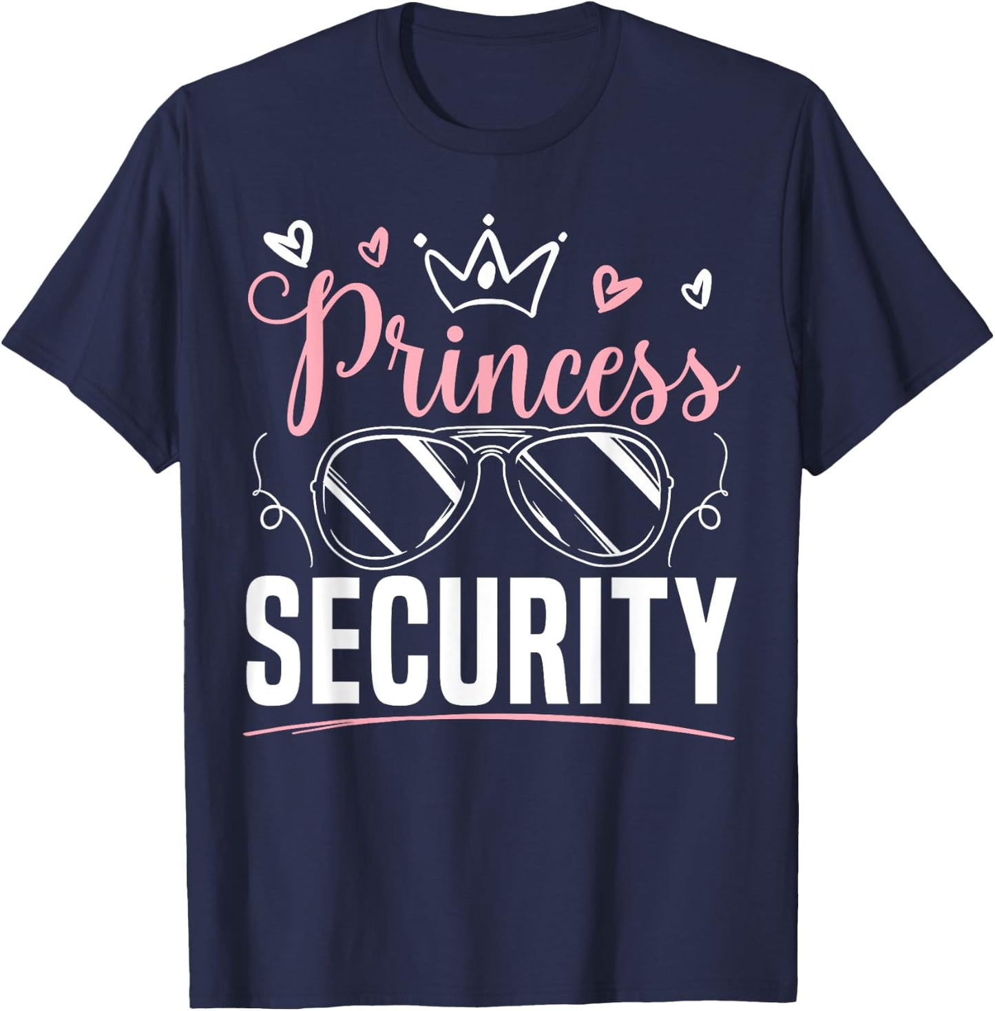 Prinzessinnen-Sicherheitsdesign für eine Ankündigung des großen Bruders T-Shirt - T-Shirt | Navy