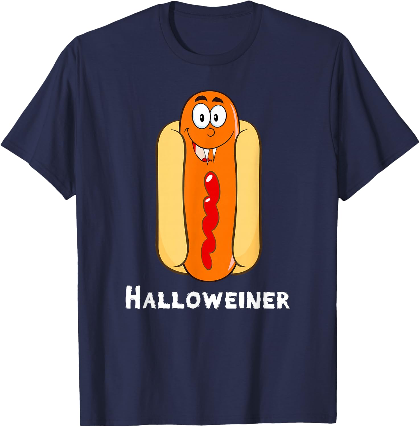 Halloweiner Halloweener Funny Halloween Hot Dog Shirt T-Shirt - T-Shirt | Navy