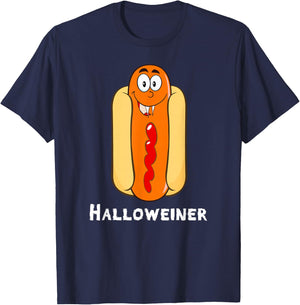Halloweiner Halloweener Funny Halloween Hot Dog Shirt T-Shirt - T-Shirt | Navy