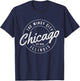 Chicago Est. 1848 Illinois The Windy City Souvenir Gift Small T-Shirt - T-Shirt | Navy