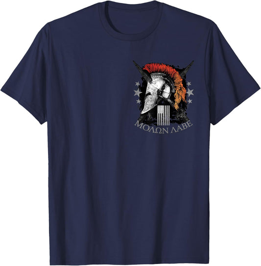 Epic USA Molon Labe Come and Take Them Spartan 2nd Amendment T-Shirt - T-Shirt | Navy