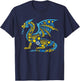 Dragon Menorah Dreidel Jewish Hanukkah Kids T-Shirt - T-Shirt | Navy