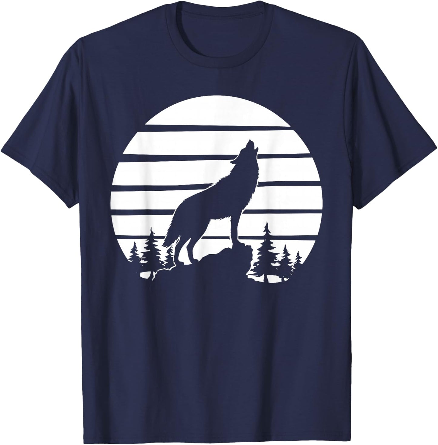 Cool Wolf Design Women Kids Wolf Pack Wolf Lover T-Shirt - T-Shirt | Navy