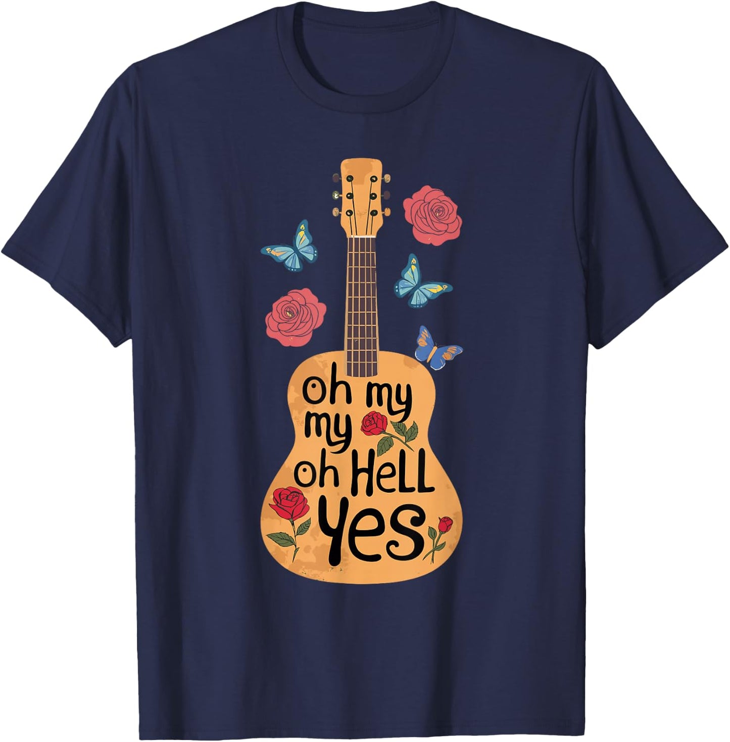 !RALUPOP OH MY MY OH HELL YES | Music , Small, Blue T-Shirt - T-Shirt | Navy