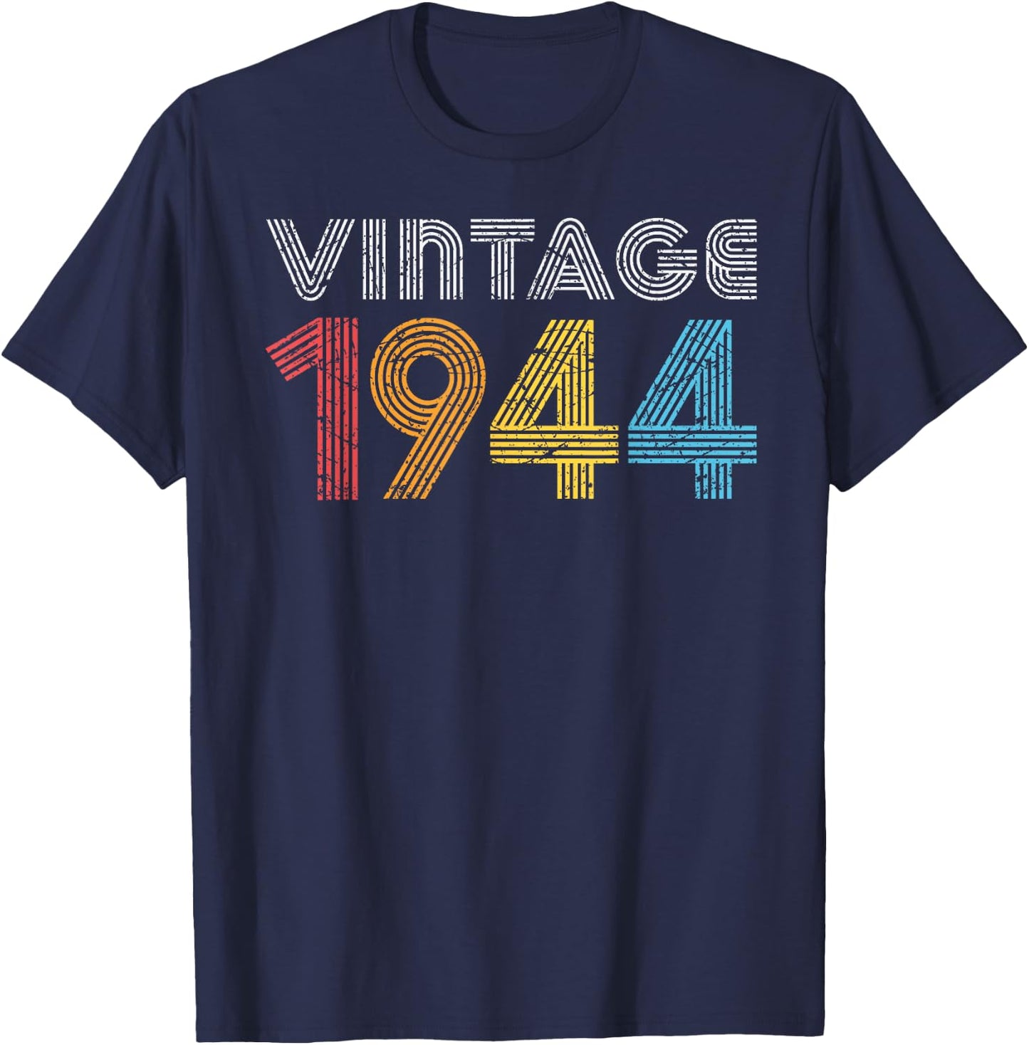 1944. Vintage 1944 Gift Women Made Born in 1944 T-Shirt - T-Shirt | Navy