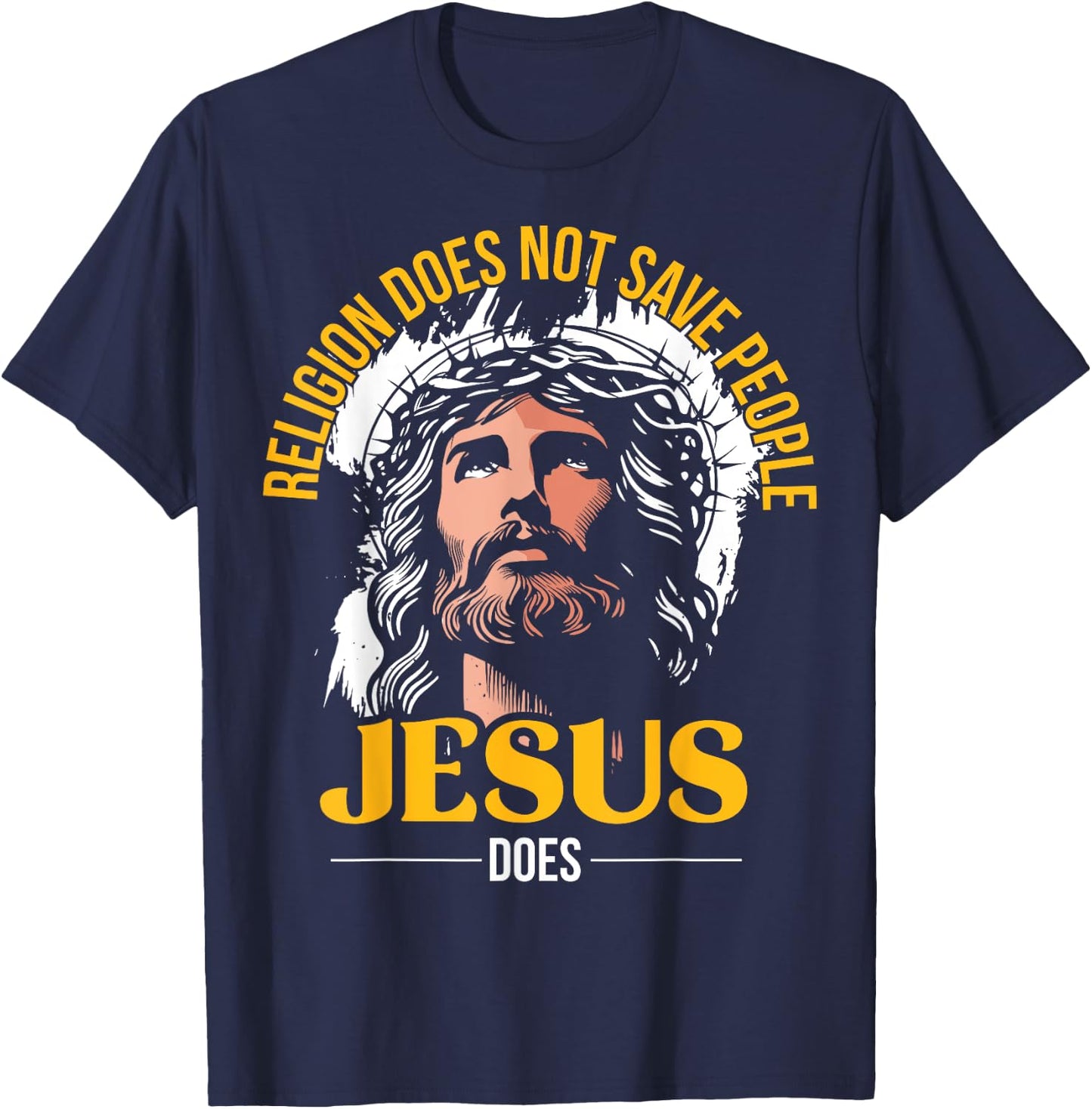 Jesus Christ and Faith Christian Bible and Love Jesus T-Shirt - T-Shirt | Navy