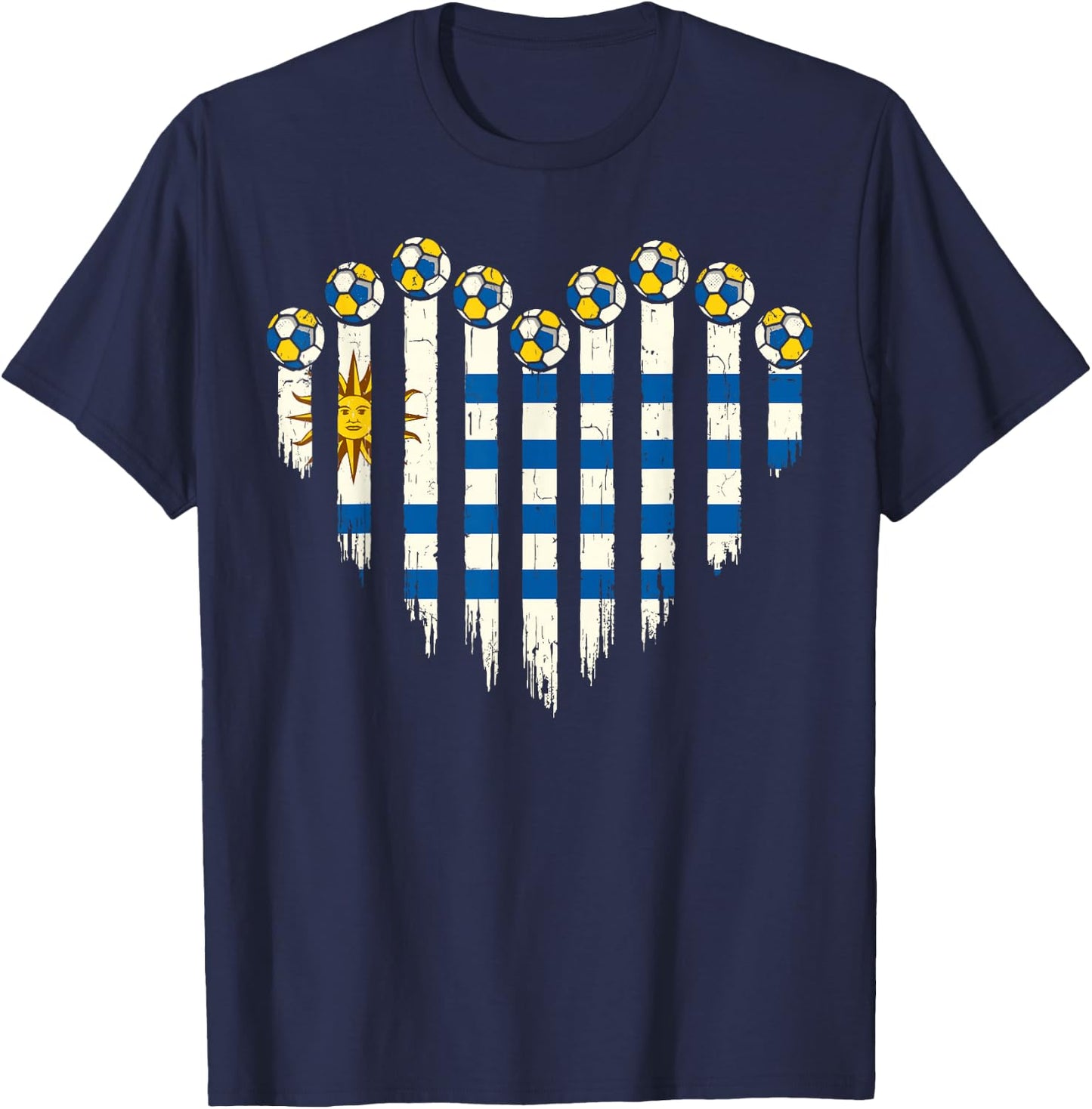 Uruguayn Flag Novelty Uruguay T-Shirt - T-Shirt | Navy