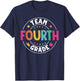 Team Fourth Grade Teacher Kid Back To School 4th Grade Squad T-Shirt - T-Shirt | Navy