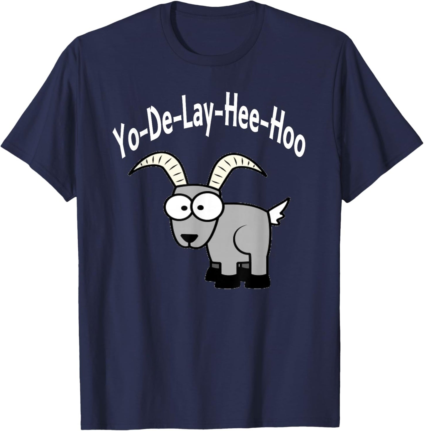Yo-De-Lay-Hee-Hoo Yodeling Mountain Goat T-Shirt - T-Shirt | Navy