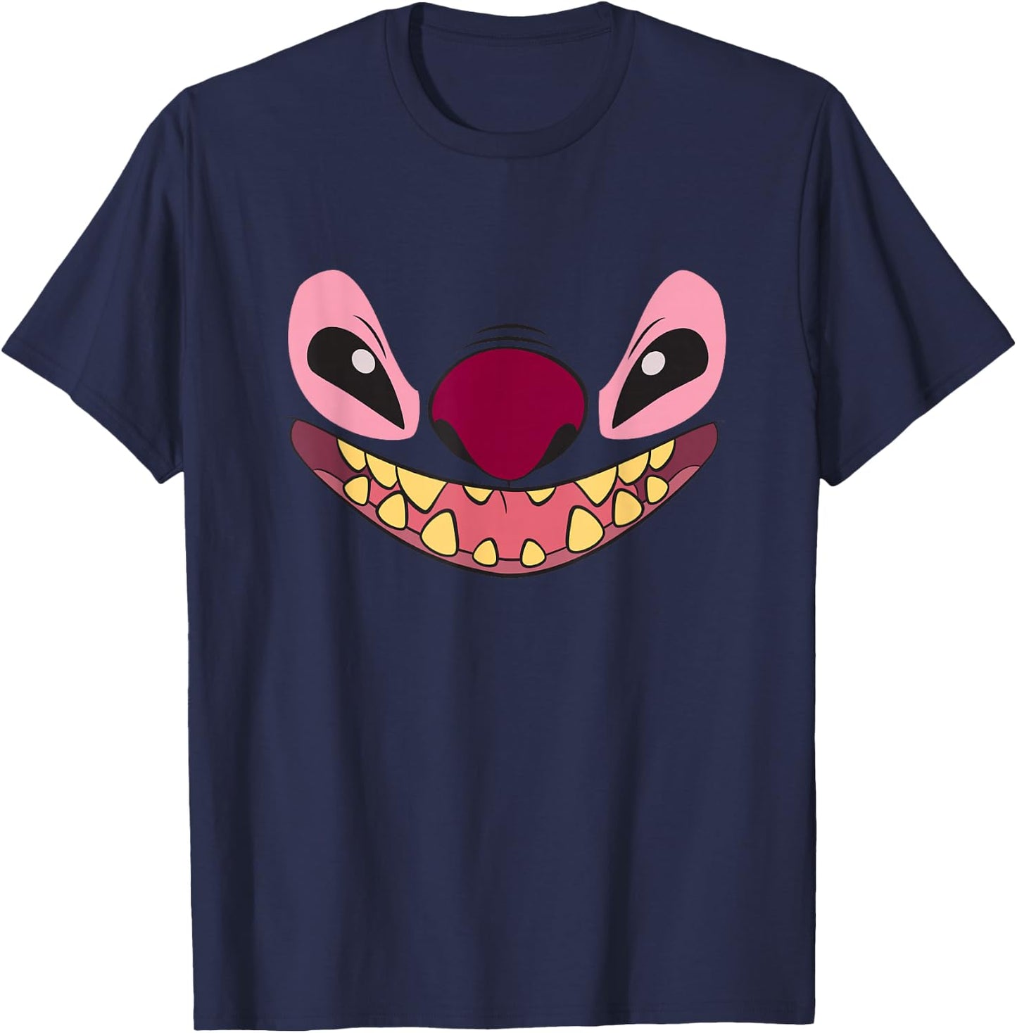 Disney Lilo & Stitch Big Leroy Alien Face T-Shirt - T-Shirt | Navy