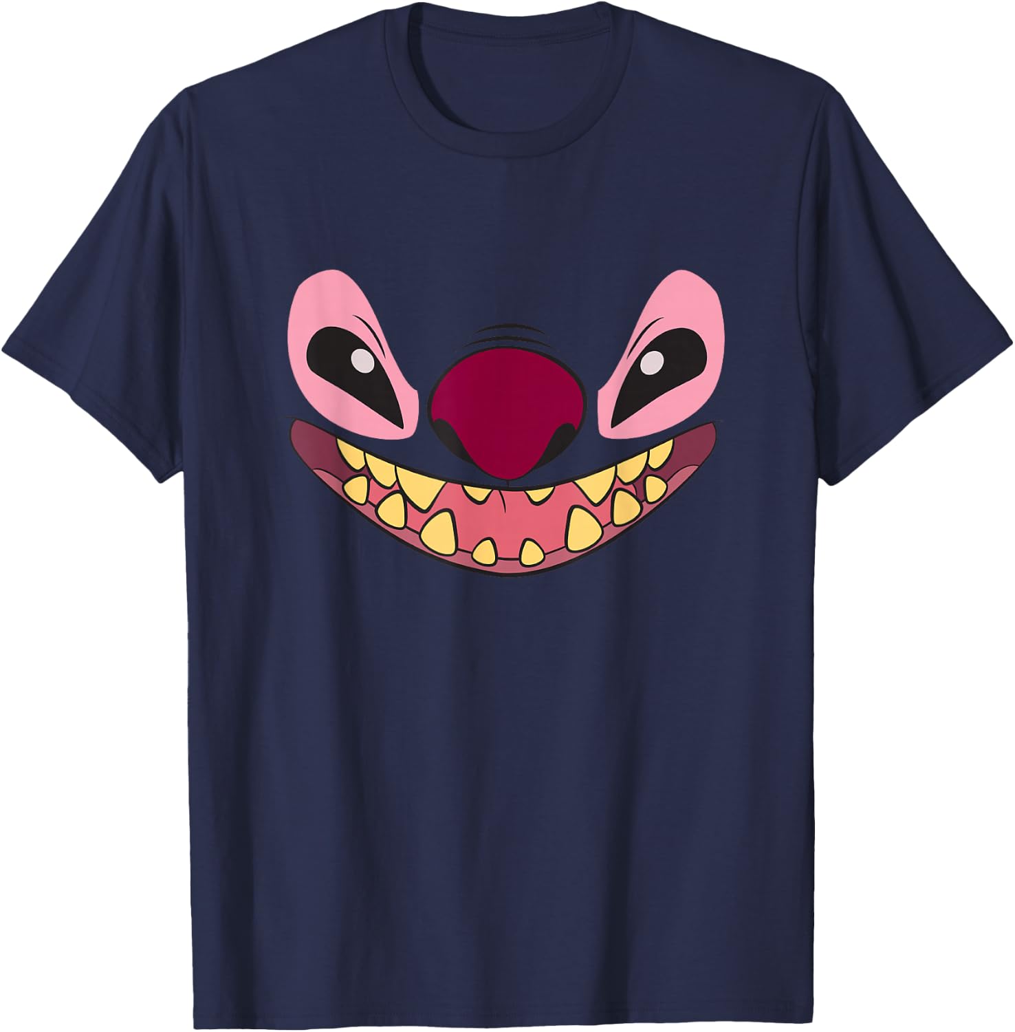 Disney Lilo & Stitch Big Leroy Alien Face T-Shirt - T-Shirt | Navy