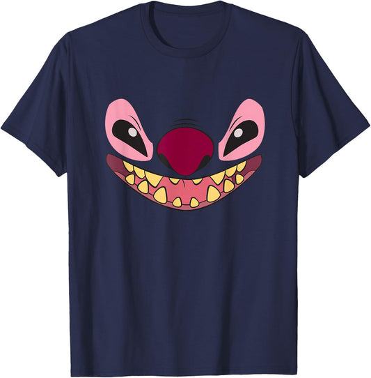 Disney Lilo & Stitch Big Leroy Alien Face T-Shirt - T-Shirt | Navy