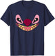 Disney Lilo & Stitch Big Leroy Alien Face T-Shirt - T-Shirt | Navy