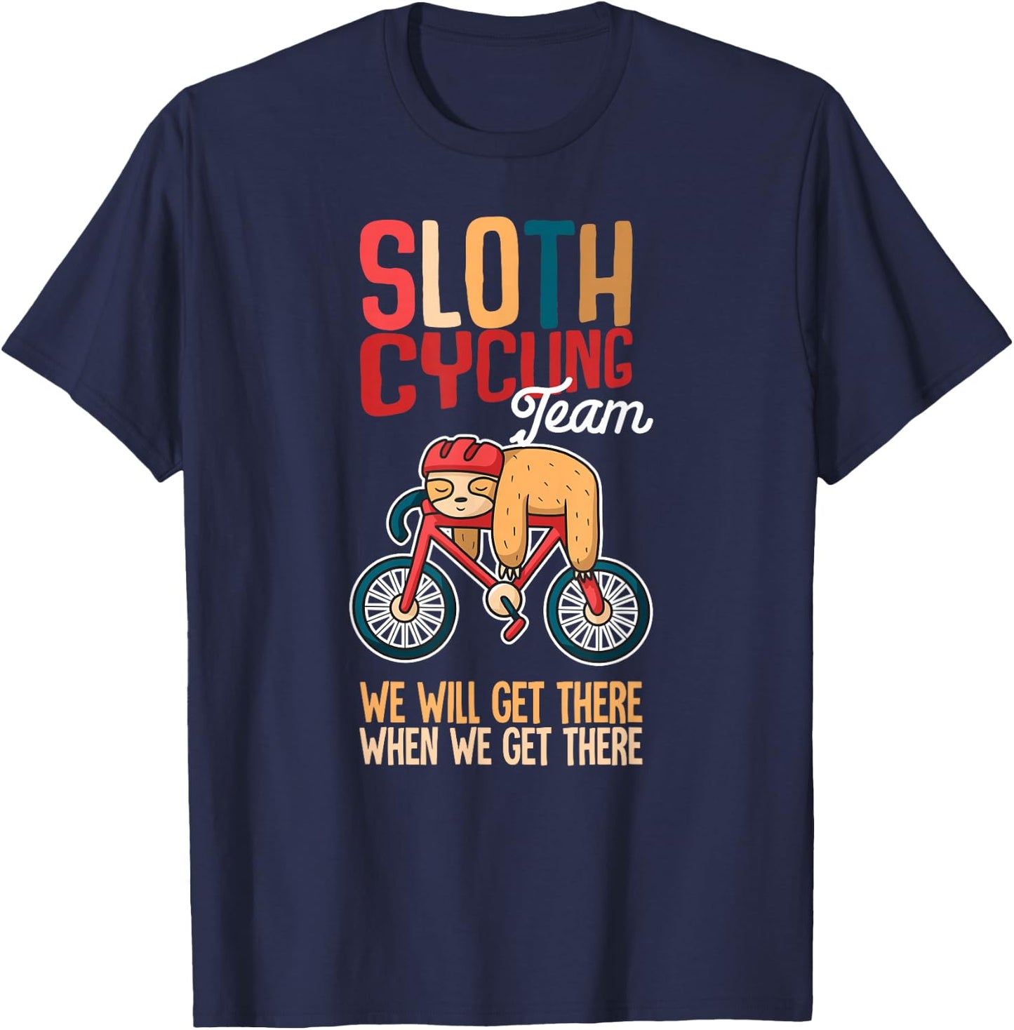 Sloth Cycling Team T-Shirt - T-Shirt | Navy
