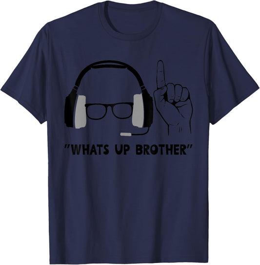 Whats Up Brother Special Players Funny T-Shirt - T-Shirt | Navy