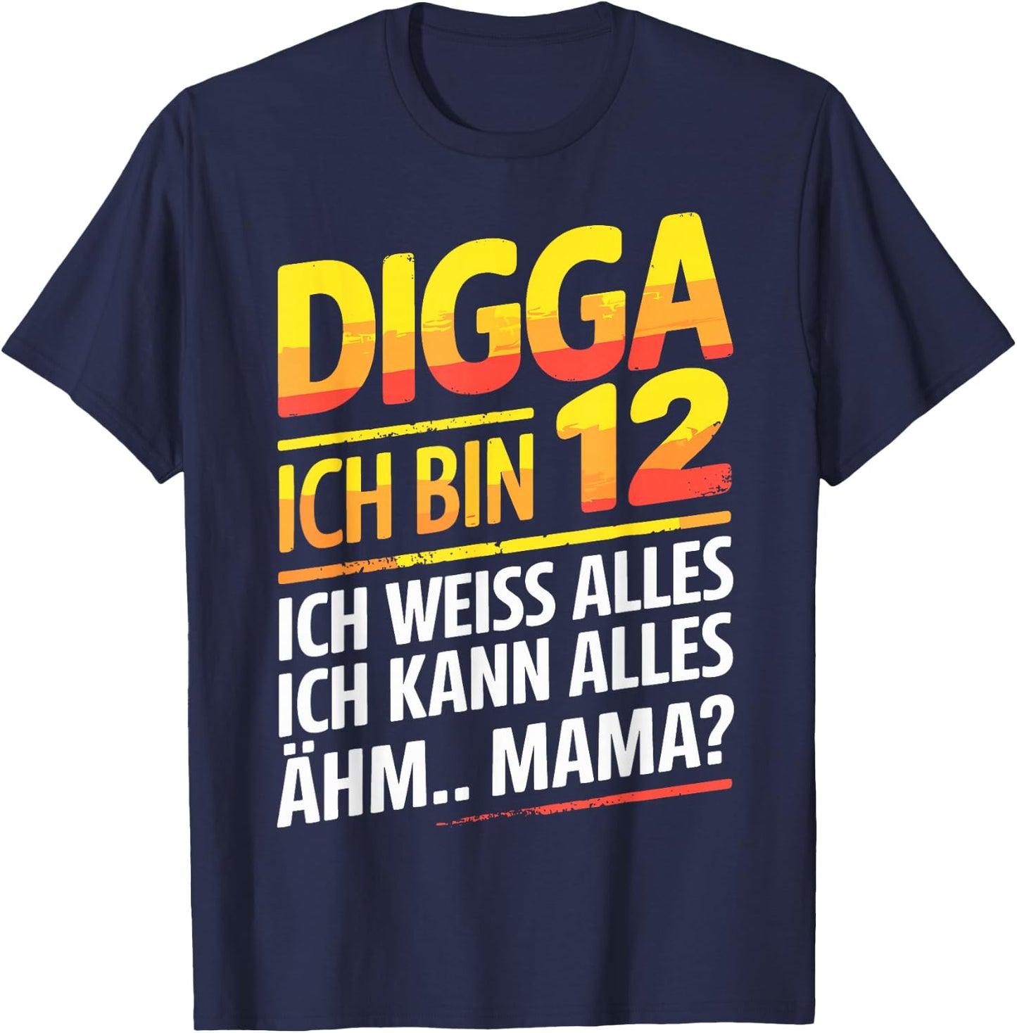 12th Birthday Boy Girl 12 Years 2013 Funny Gift , black T-Shirt - T-Shirt | Navy