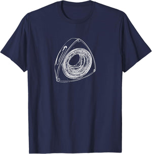 Rotary Sketch of a Wankel Car Engine Rotar T-Shirt - T-Shirt | Navy