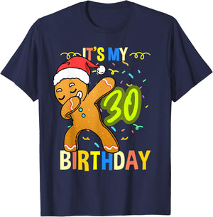 Its My 30th Birthday Gingerbread T-Shirt - T-Shirt | Navy