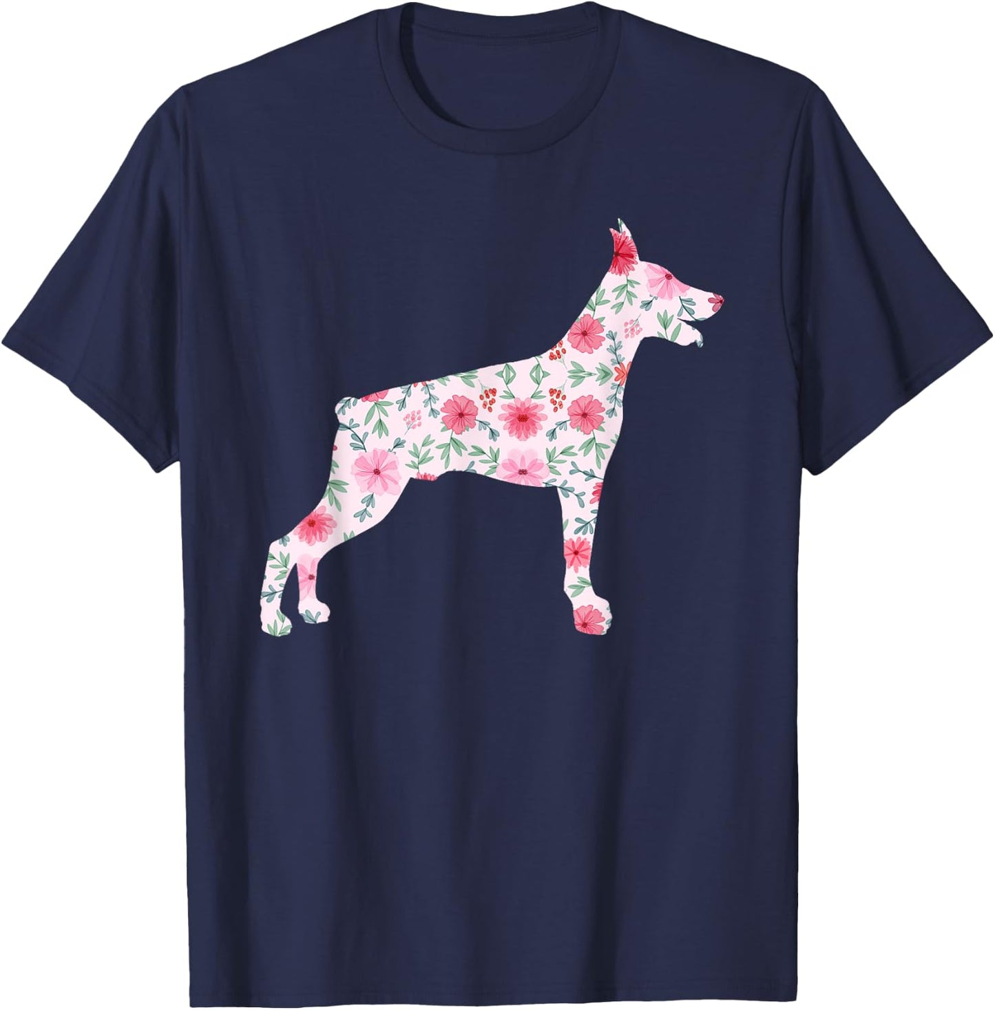 Cool Doberman Design Women Kids Doberman Pinscher T-Shirt - T-Shirt | Navy