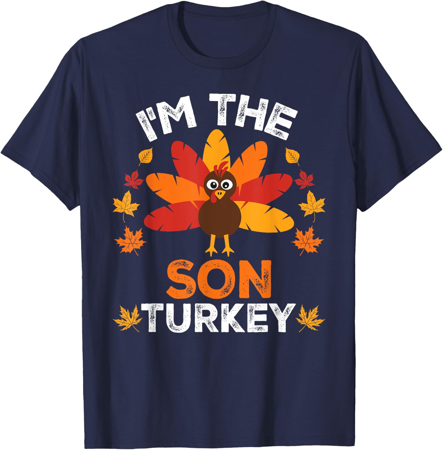 Matching Thanksgiving Thankful Gifts by T&T - Adults & Kids - Black - Small - Short Sleeve - Classic Fit - Fun, Festive, Modern - Thanksgiving Family Matching T-Shirt - T-Shirt | Navy
