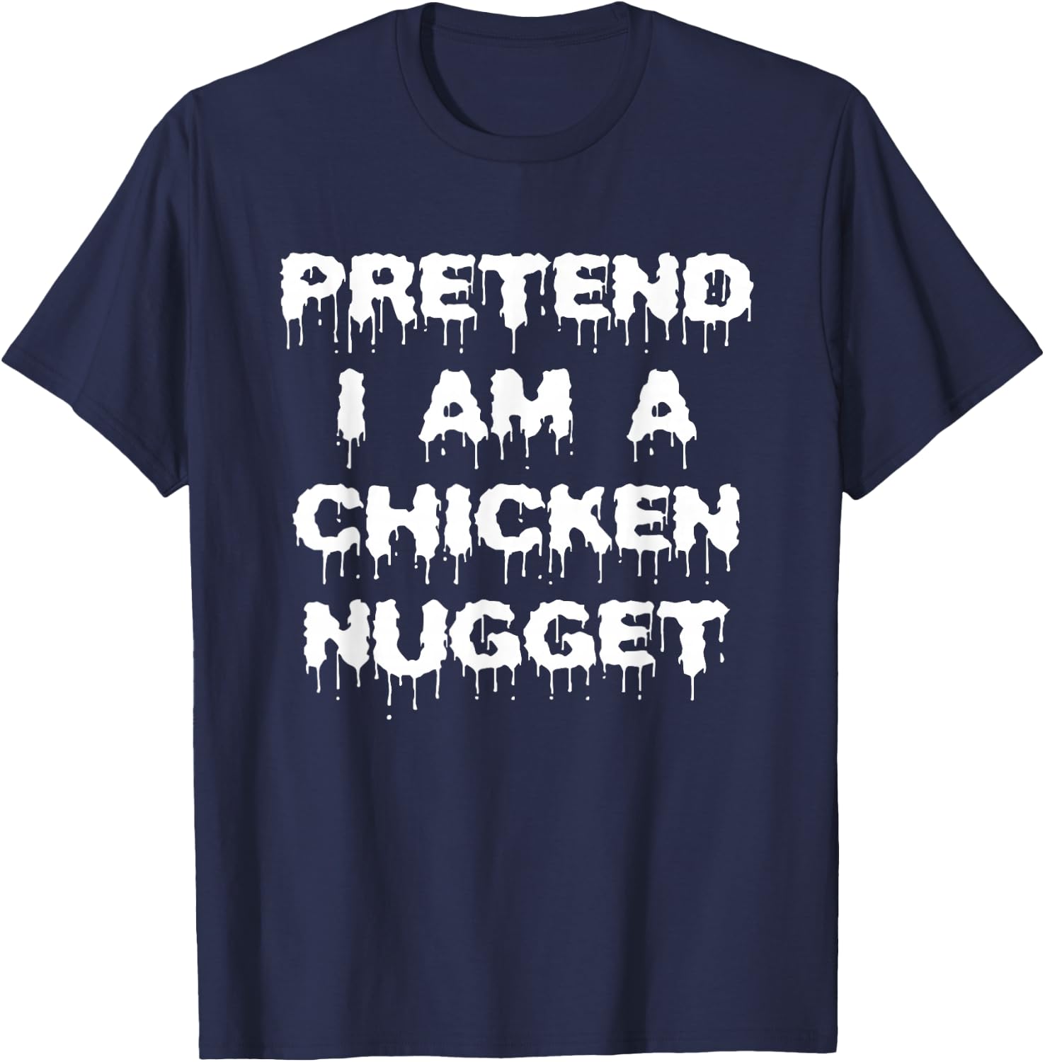 Pretend I'm A Chicken Nugget Kids Simple Halloween Costume T-Shirt - T-Shirt | Navy
