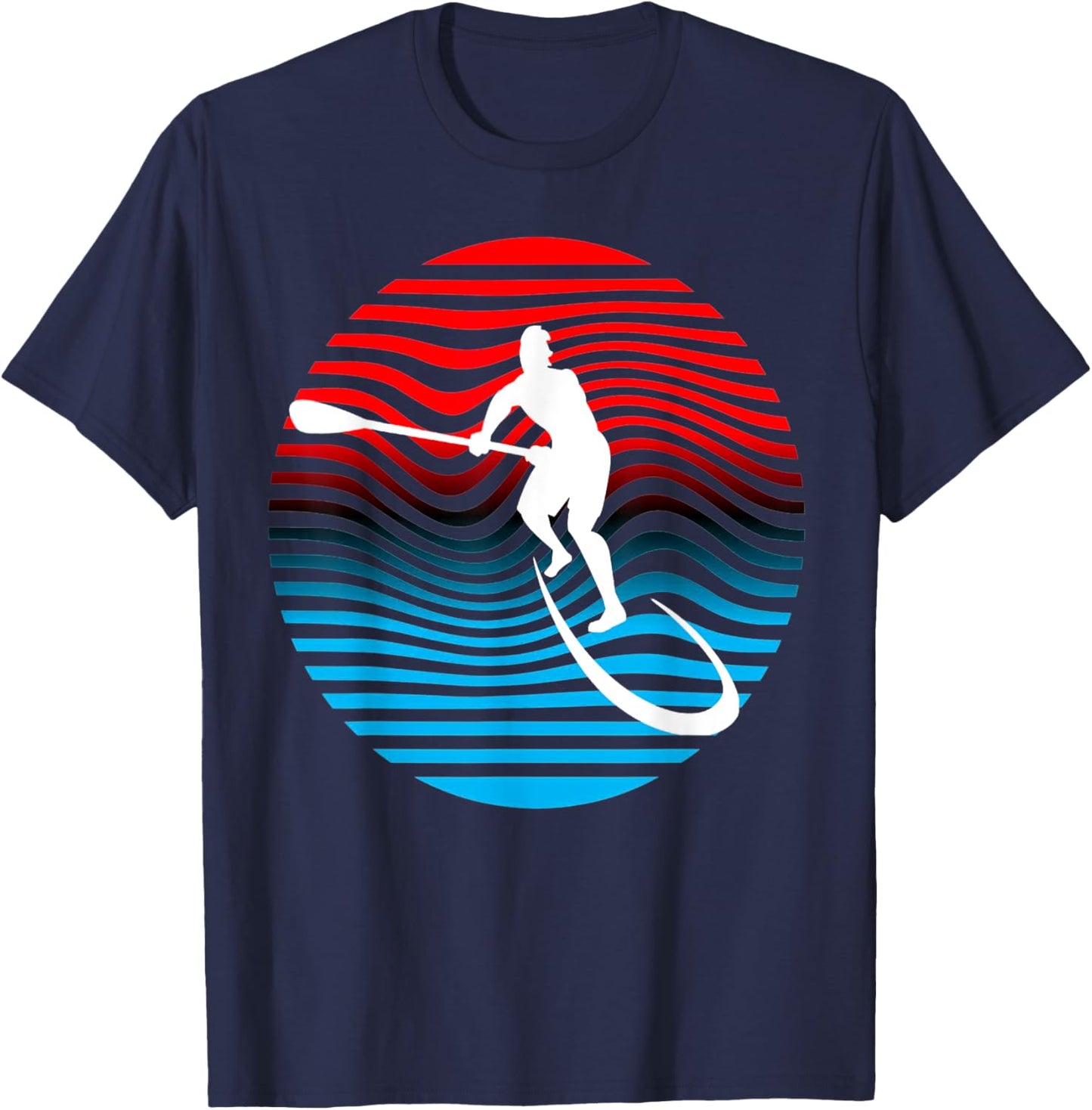 SUP Stand Up Paddle Boarding Surf Board Surfing T-Shirt - T-Shirt | Navy