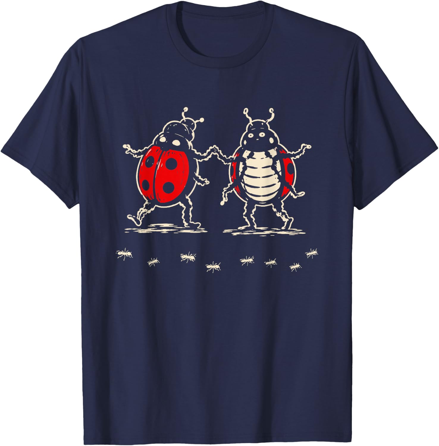 Dancing Lady Bugs The Last of The Bugs Funny Band T-Shirt - T-Shirt | Navy