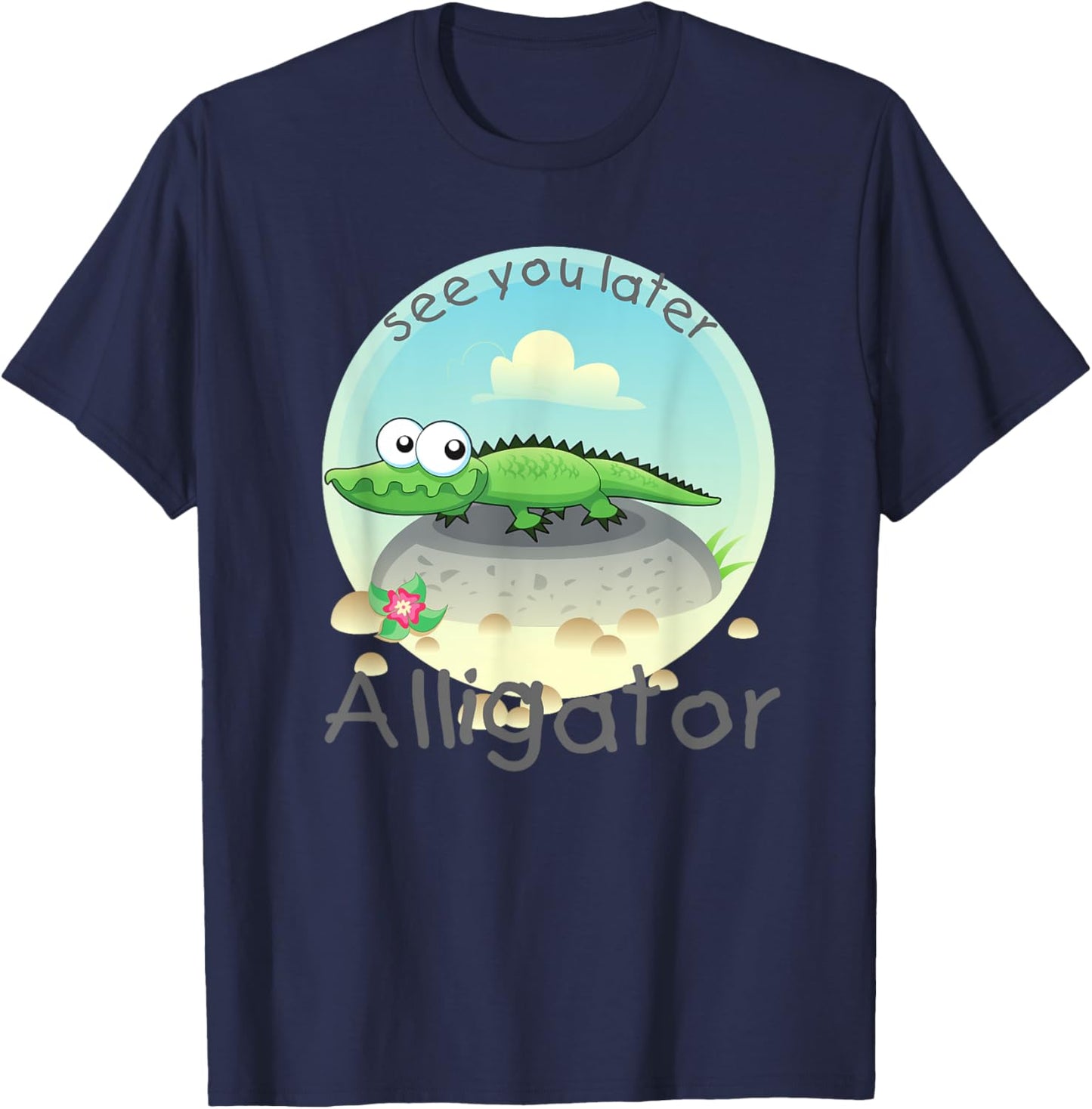 Florida Alligator see you later Crocodile Gator kids T-Shirt - T-Shirt | Navy