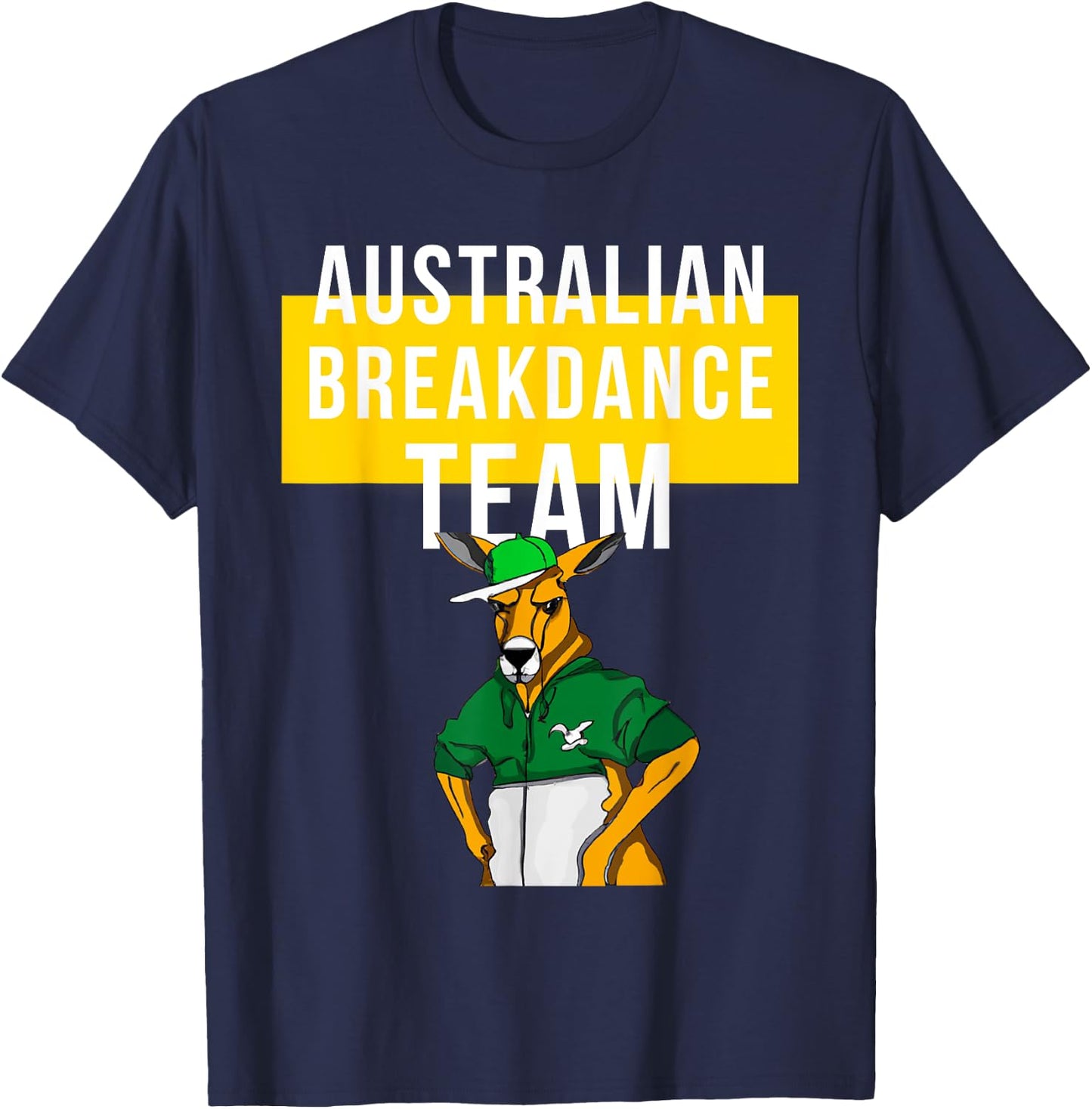 Australian Breakdance Team Costume, Funny Parody, kangaroo T-Shirt - T-Shirt | Navy