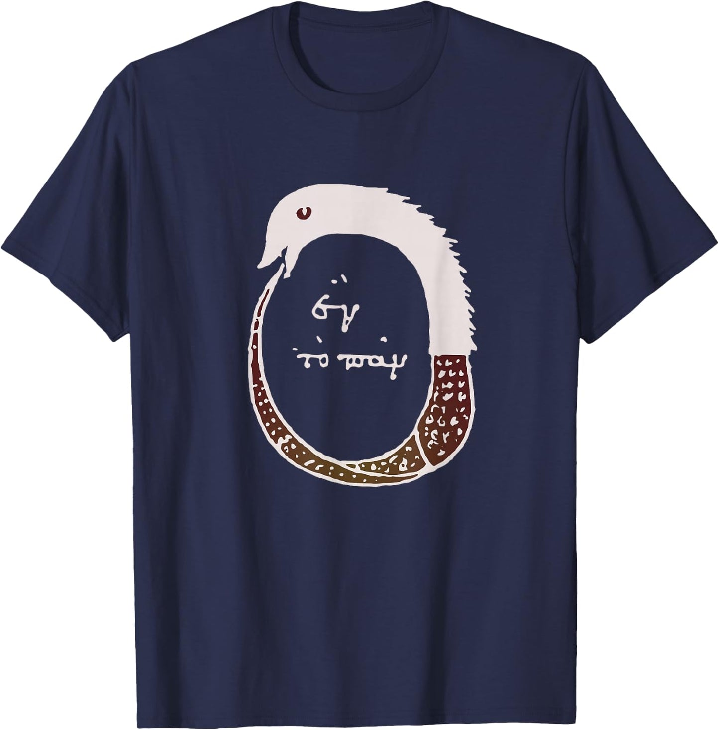 Ouroboros Snake Chrysopoeia Esoteric Alchemystical Symbol T-Shirt - T-Shirt | Navy