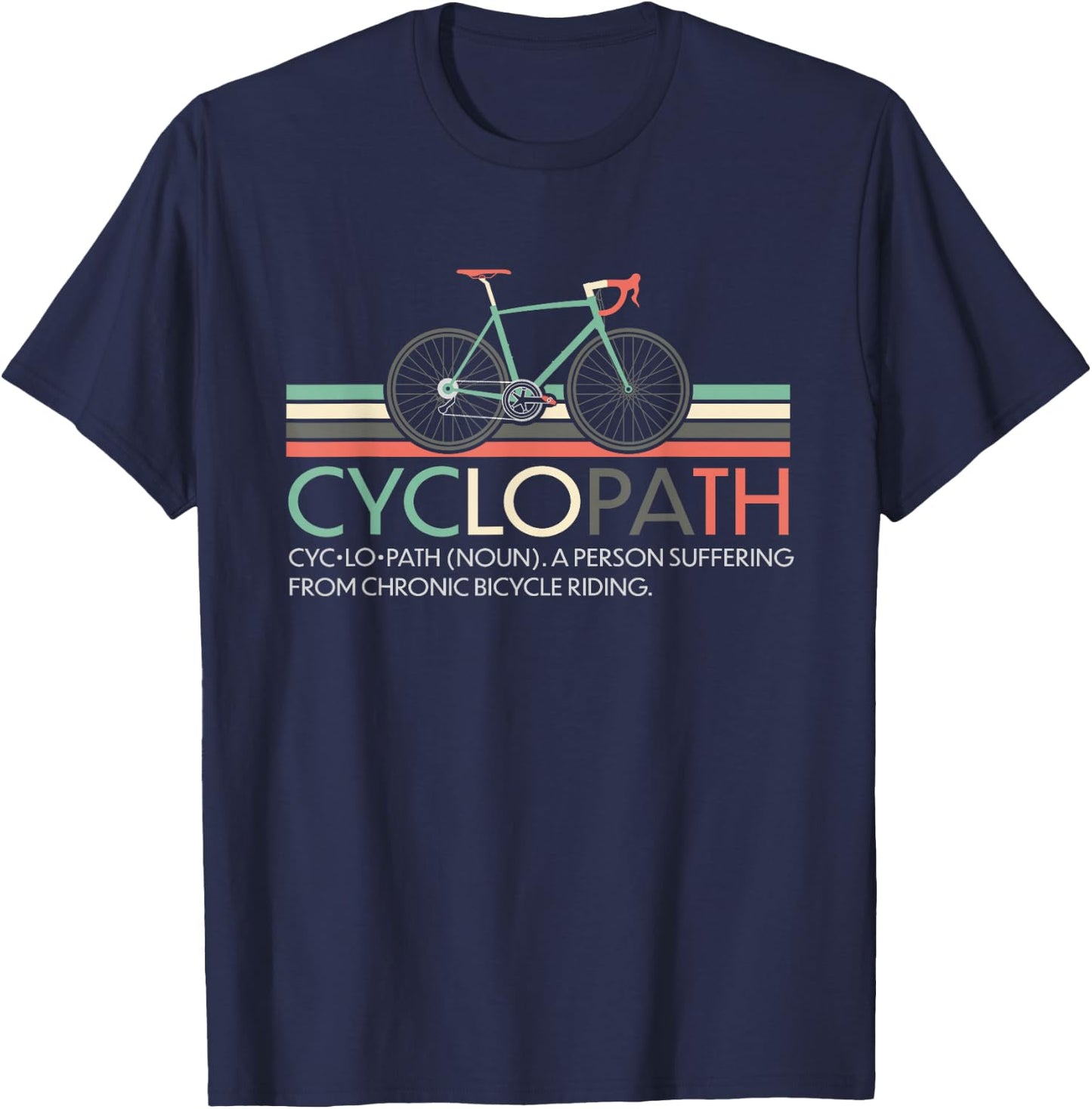 Cyclopath Radrennen Radsport Rennrad Radrennfahrer T-Shirt - T-Shirt | Navy