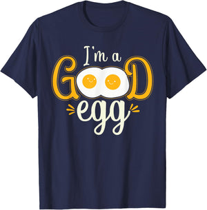 Funny Good Egg Bacon Lover Breakfast Egg Lovers T-Shirt - T-Shirt | Navy