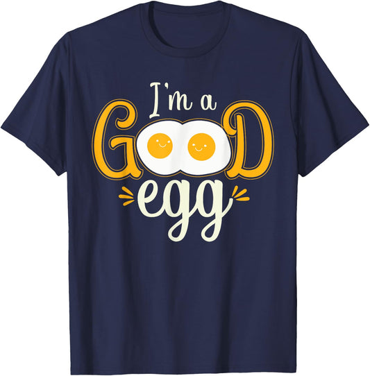 Funny Good Egg Bacon Lover Breakfast Egg Lovers T-Shirt - T-Shirt | Navy