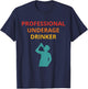 Professional Underage Drinker Vintage Design T-Shirt - T-Shirt | Navy
