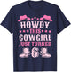 6yr Birthday Cowgirl Western 6 Year Old Girl 6th Birthday T-Shirt - T-Shirt | Navy