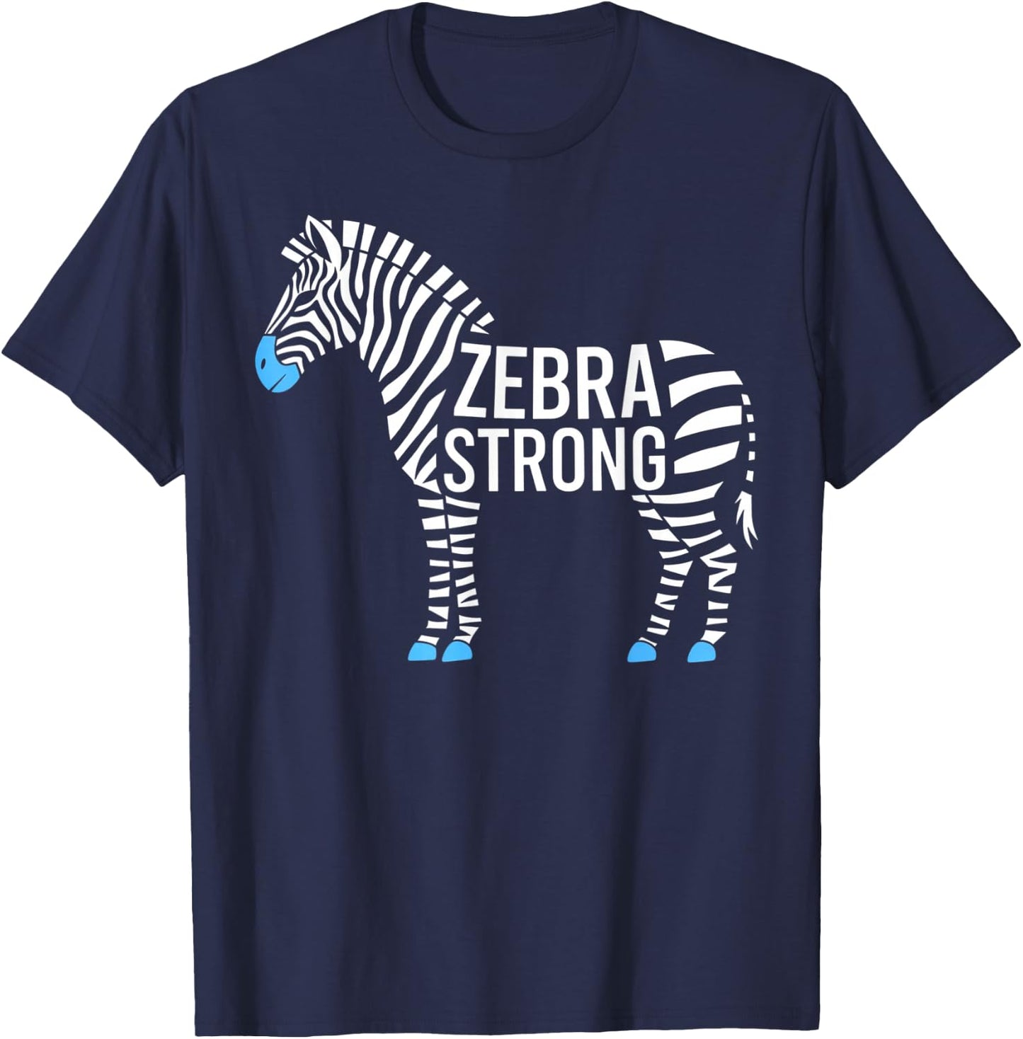 Zebra Rare Disease Day 2026 Shirt - Rare Disease Awareness T-Shirt - T-Shirt | Navy