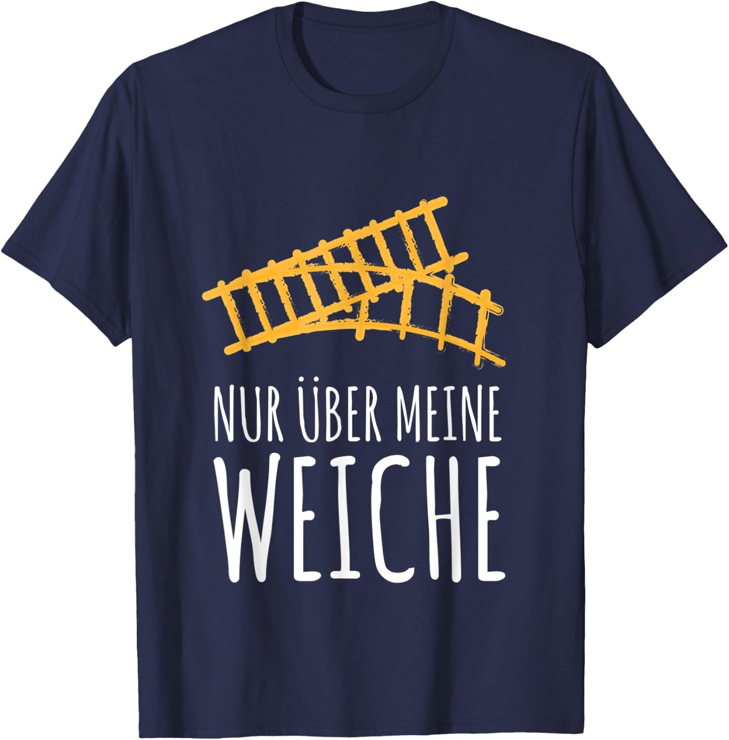 Railway Engine Driver Model Building Train Driver Locomotive Ladder , black T-Shirt - T-Shirt | Navy