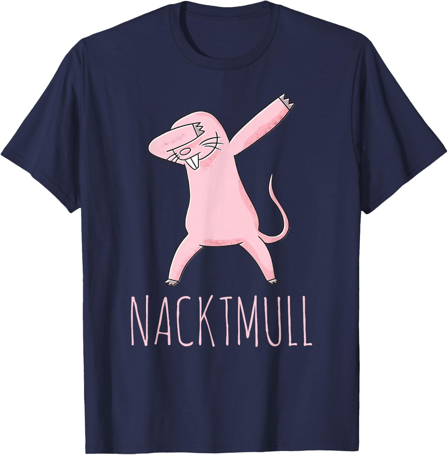 Nacktmull | Funny Ratte Shirt | Tier Nagetier Spruch T-Shirt - T-Shirt | Navy