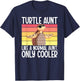 Cool Turtle Aunt Turtle Owner Turtle Auntie Turtle Lover T-Shirt - T-Shirt | Navy