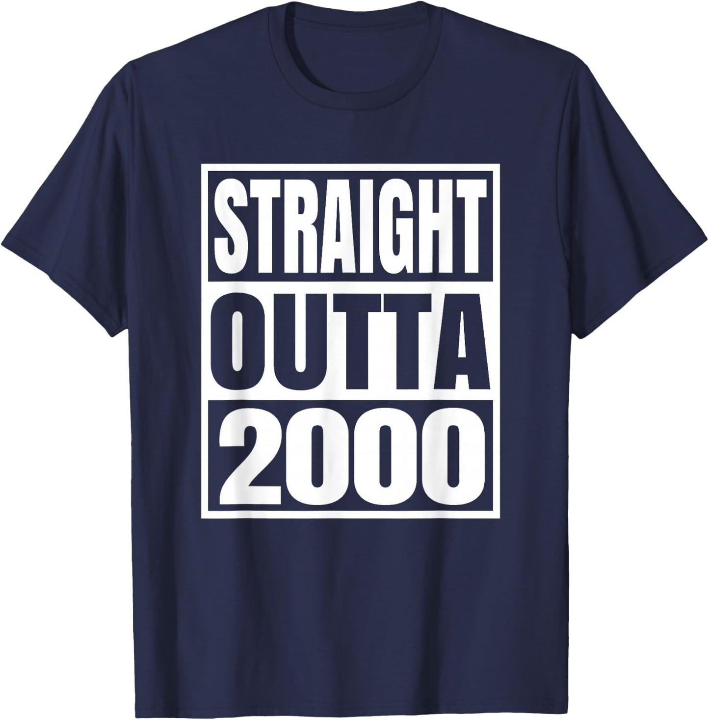 Vintage 2000 T Shirts Retro Funny 2000 Birthday T-Shirt - T-Shirt | Navy