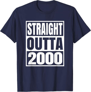Vintage 2000 T Shirts Retro Funny 2000 Birthday T-Shirt - T-Shirt | Navy